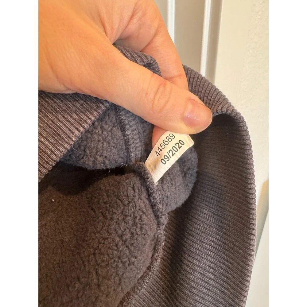 Outdoor Voices Women's Nimbus Sweatshirt Cropped Dark Gray 1/4 Zip Heavyweight M - Picture 5 of 6